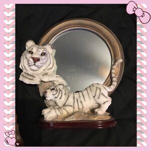 White Siberian Tiger Mirror